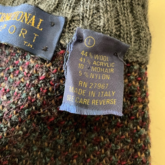 NM Colorful, Textured Men’s Sweater by International Passport-L/New Condition - Picture 5 of 8